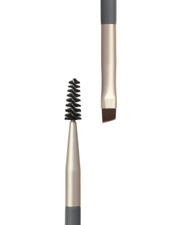Dual-ended Jane Iredale Eye/Brow Brush with angled brush tip and spoolie for brow grooming.