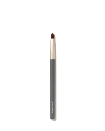 Slim Jane Iredale Lip Brush with graphite handle, gold ferrule and pointed brush tip.