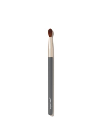 Jane Iredale Detail Brush with slim graphite handle and tapered dark bristles for precise eyeshadow application.