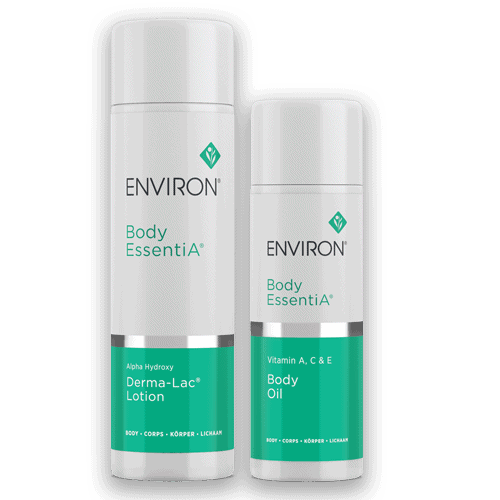 Main ENVIRON Body Kit image showing Derma-Lac Lotion and Vitamin ACE Body Oil.