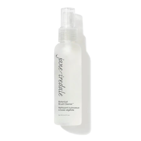 Jane Iredale Botanical Brush Cleaner spray bottle for quick makeup brush cleaning.