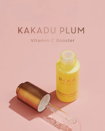 INIKA Organic Kakadu Plum Vitamin C Booster bottle with glass pipette
