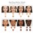 Beyond Matte foundation shade guide showing skin tones and matching foundation shades.