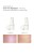 Jane Iredale Glow Time Highlighter Stick in shades Cosmos and Solstice with matching luminous swatches.