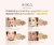 Four INIKA Organic Baked Mineral Foundation shades with open compacts, shade names and model faces.