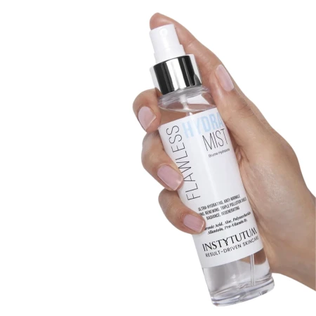 Crystal bottle of INSTYTUTUM Flawless Hydra Mist Classic with silver pump