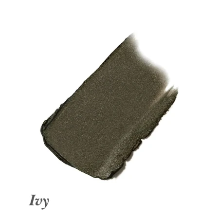Ivy shade swatch of Jane Iredale ColorLuxe Eye Shadow Stick in deep muted olive-green shimmer.