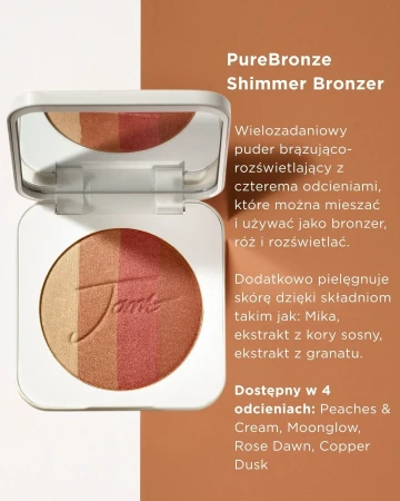 Jane Iredale PureBronze Shimmer educational product graphic.