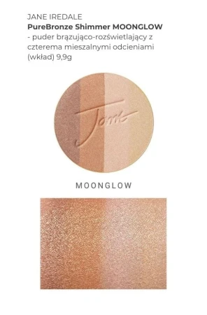 Moonglow PureBronze Shimmer swatches on a forearm.
