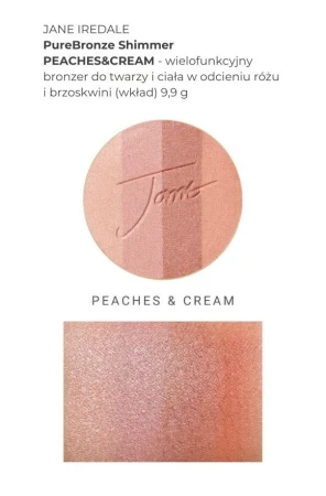 Peaches and Cream PureBronze Shimmer swatches on a forearm.