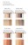 Four Jane Iredale eyeshadow trios with three shades each and swatches on fair skin.