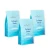 Three blue pouches of Rejuvenated Collagen Shots with 10,000 mg marine collagen and acai