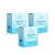 Three blue boxes of Rejuvenated Collagen Shots with marine collagen and acai, 24 sachets each