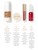 Four-step Jane Iredale After Glow routine with HydroPure Tinted Serum, PurePressed Foundation, lip gloss and Pommisst Spray.