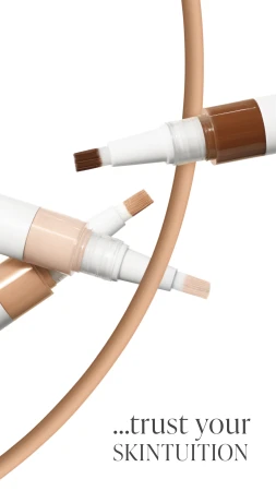 Jane Iredale Skintuition Brightening Under Eye Concealer application and finish graphic.