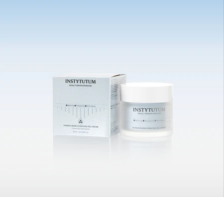 INSTYTUTUM HydraFusion Hydrating Gel Cream jar with matching carton