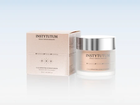 INSTYTUTUM C-Illuminating 3D Moisturizer jar with elegant light carton