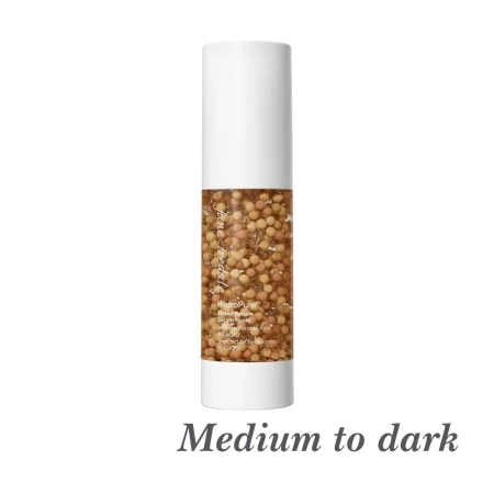 Medium to Dark 5 HydroPure Tinted Serum swatch with deep warm golden-brown undertones.