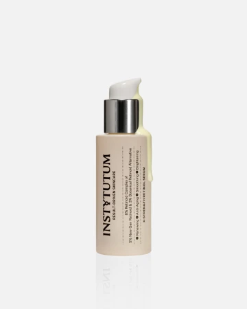 INSTYTUTUM X-Strength Retinol Serum bottle with creamy pale yellow formula from the pump