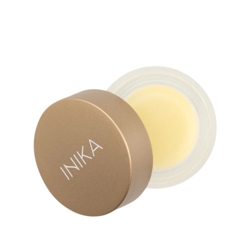 Open INIKA Organic Lip Mask Bakuchiol + AHA jar with rich nourishing formula